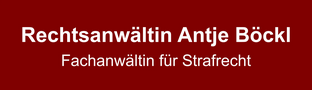 Logo Rechtsanwältin Antje Böckl, Fachanwältin für Strafrecht